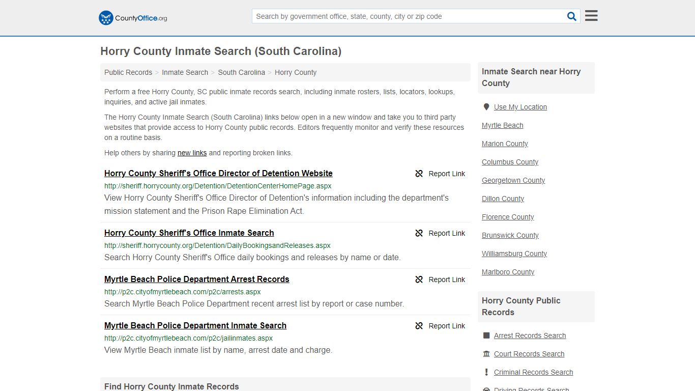 Inmate Search - Horry County, SC (Inmate Rosters & Locators)